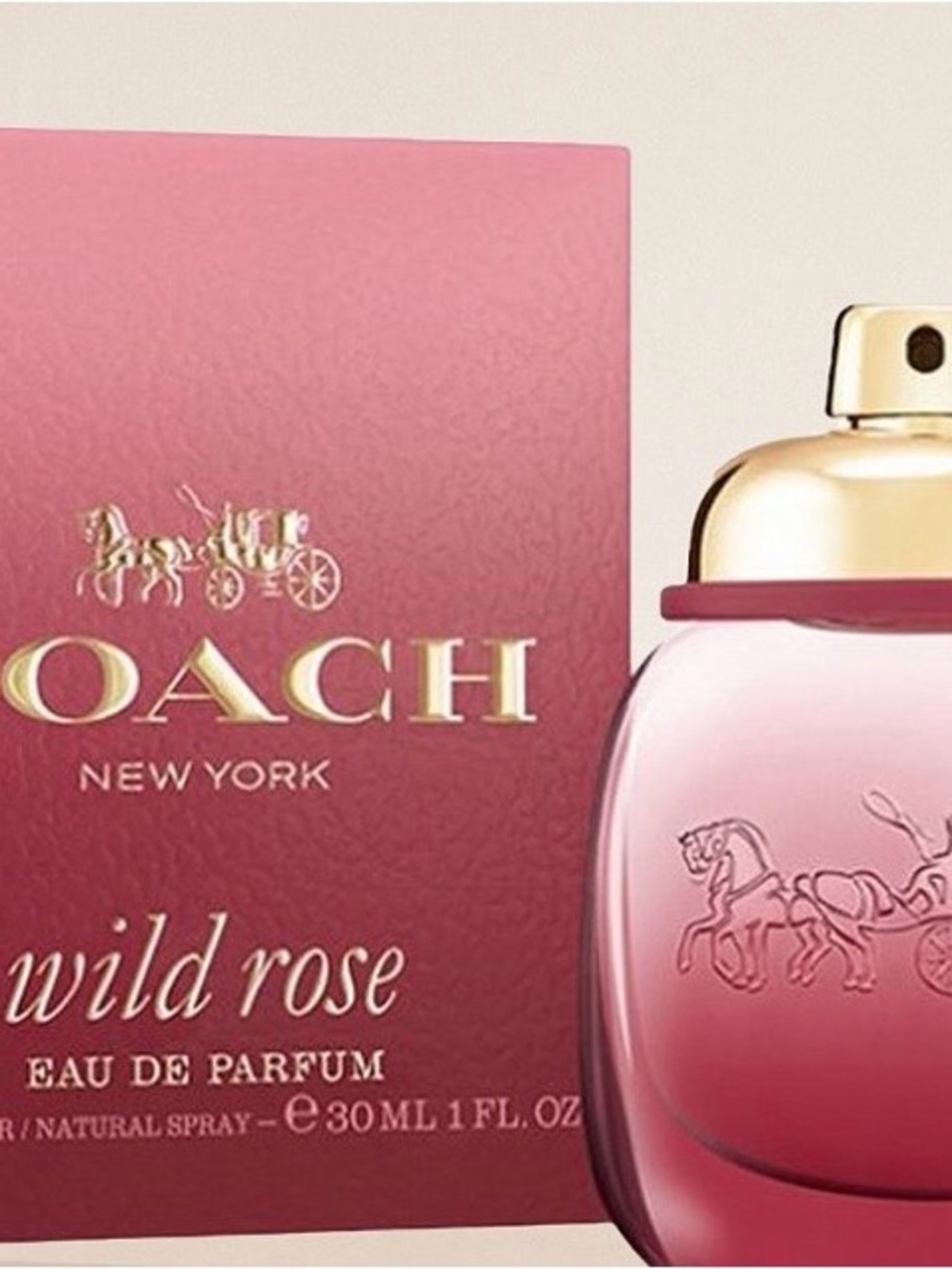 Coach Wild Rose Pink Gradient Bottle with Gold Cap-sealed bottle